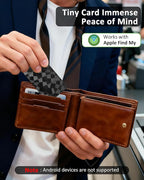 Card Tag Wallet GPS Tracker: Rechargeable Smart Finder (iOS Only) for Apple Find My - Bluetooth Tracking Tags with Up to 4 Month Battery for iPhone - Key Track and Item Locator for Bags, Passport