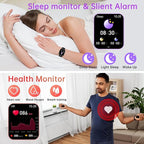 Smart Watch for Men Women Fitness: Make Answer Call Digital Mens Watches Waterproof Running Pedometer Smartwatch for Android Phone iPhone Samsung Compatible Sleep SpO2 Heart Rate Monitor Step Tracker