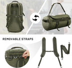 MIER Large Duffel Backpack Sports Gym Bag with Shoe Compartment, Heavy Duty and Water Resistant, Dark Green, 90L