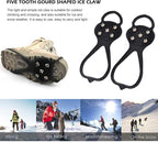 Universal Non Slip Gripper Spikes for Shoes, Ice Traction Cleat Grips with Steel Studs Crampon for Ice Sports