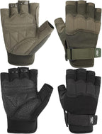 FIORETTO Fingerless Gloves, Half Finger Gloves for Driving, Cycling, Shooting, Hunting, Motorcycle, Climbing, Outdoor Work 215801