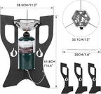 ONLYFIRE Portable Camping Stove with Storage Bag, Outdoor Propane Gas Stove for Picnic, Tailgating, Car Travel, Patio, RV Trip, Detachable Camp Stove GS354