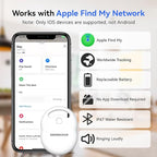 Air Tracker Tag-1 Pack [Apple MFI Certified], Smart Bluetooth Tracker Works with Apple Find My APP (iOS Only, Not for Android), Key Finder and Item Locator Smart Tag for Keys, Luggage, Backpack-White