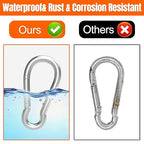 36PCS 4" Heavy Duty Carabiner Clip, M10 Galvanized Steel Spring Snap Hook, Quick Link Keychain Carabiner for Swing Set Camping Hiking Gym Traveling
