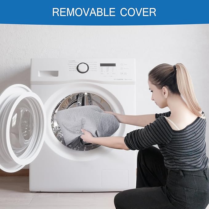 Memory Foam Camping Mattress Pad 3 Inch Thick, Portable Sleeping Pad with Waterproof Cover, Portable Roll Up Cot Mattress Pad Floor Mat for Travel Truck Bed Tent, 72"×24"×3", Light Gray