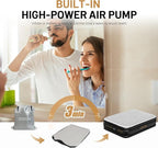 DIVON Air Mattress Full with Built in Pump,18’’High Blow Up Mattress Full with Wave Pattern,Self Inflation/Deflation Mattress in 3 Mins, Air Bed for Home&Camping,660lbs