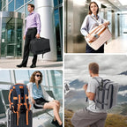 Fanwoli Vacuum Travel Backpack, Carry On Luggage with TSA Lock & Anti Theft Zipper, Expandable Airback with Compression Pump, Waterproof Laptop Bag Ideal for Flight & Business