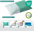 Small Shredded Gel Memory Foam Pillow，Adjustable for Contoured Support -Portable Ideal for Backpacking, Camping, Travel, Car, Airplane,Office Nap