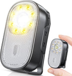 500LM Ultra Bright Running Lights for Runners, 10 Modes Mini EDC Flashlight with Spot & Flood Light, IP65 Waterproof Rechargeable Small Clip on Flashlight for Camping, Hiking, Jogging, Work