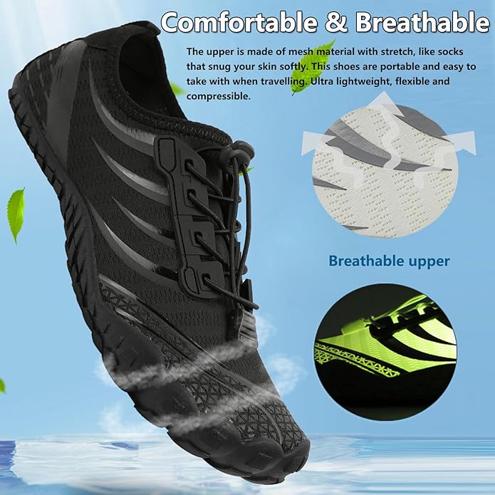 Water Shoes Mens Women Barefoot Shoes Quick Dry Aqua Outdoor Sports for Swim Pool Beach Surf Walk Water Yoga River Lake Hiking Kayaking