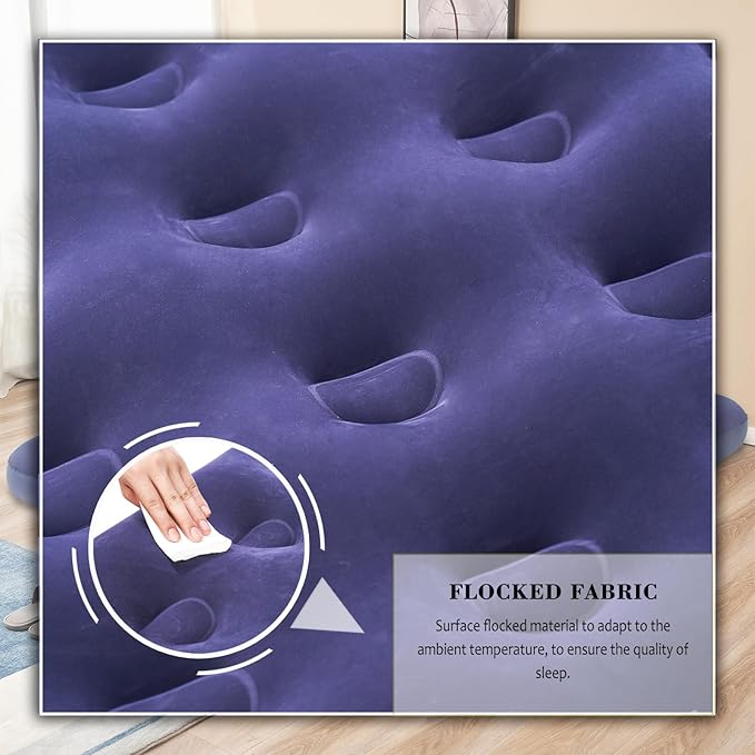 King Size Air Mattress Inflatable Bed for Camping and Home,Blow Up Mattress Sleeping Pad