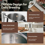 SterlingPro Stainless Steel French Press Coffee Maker 1.5 L (51 oz) Mirror – Double Walled Insulated Large Coffee Press, Durable Design Keeps Drinks Hot, Easy to Use and Clean for Rich Flavor Brewing