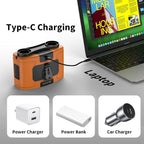 Socool 10000mAh Portable Waist Fan Clip on Wearable Belt Personal Fans Rechargeable Battery Operated, 20H Cooling with 10 Speeds & Dual Motors,Neck Hanging Hands-Free for Outdoor Travel Power Bank