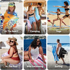 Dock & Bay Beach Towel - Quick Dry, Sand Free - Compact, Lightweight - 100% Recycled - Includes Bag - Sand to Streets - Large (160x90cm, 63x35)