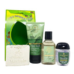 Bath & Body Works Aromatherapy Stress Relief EUCALYPTUS + SPEARMINT You Deserve This Travel Gift Bag Set - Body Cream - Body Wash + Foam Bath - Hand Gel - with a Natural Oats Bar Soap - Travel Size