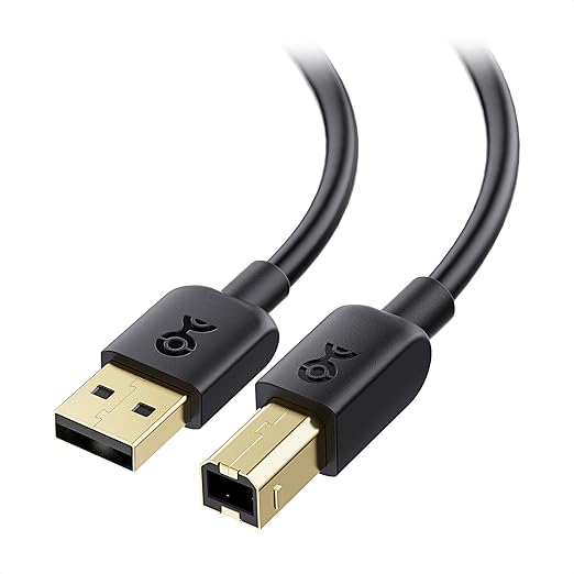 Cable Matters USB Printer Cable - 10ft, USB A to B Cable, Compatible with Printer, External Hard Drive, Audio Interface, Scanner, MIDI Controller, MIDI Keyboard, Black