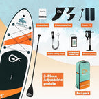 InnoExpo Inflatable Stand Up Paddle Boards with Premium Accessories, Wide Stable SUP Paddle Board Design, Non-Slip Comfort Deck for Youth & Adults