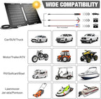 GRECELL 12V 25W Solar Battery Charger Maintainer, Portable Solar Panel Car Trickle Charger Waterproof 25 Watt Mono+ SAE Cables Kit for Truck Boat RV Motorcycle Truck Marine Vehicle Battery