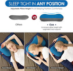 Hikenture Camping Pillow with Removable Cover - Ultralight Inflatable Pillow for Neck Lumbar Support - Upgrade Backpacking Pillow - Washable Travel Air Pillows for Camping, Hiking, Backpacking