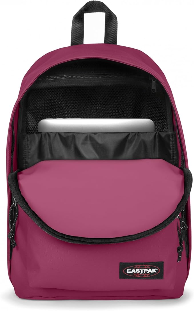 EASTPAK Out Of Office – 31L Backpack with Dual Compartments, 16” Laptop Sleeve, Security Pocket, Bottle Holder & Air Mesh Straps, Wine Burgundy