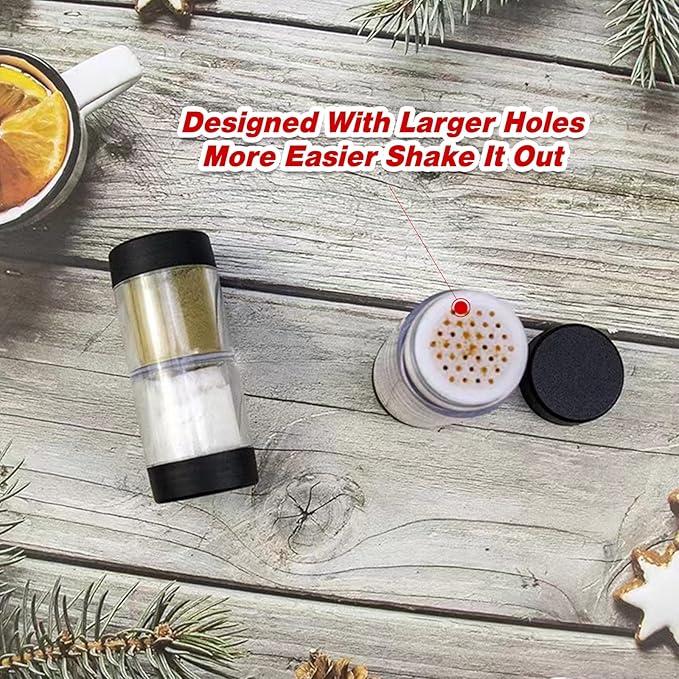 Sunmei Salt and Pepper Shakers Moisture Proof Set, 2-in-1 Portable Spice Shaker with Airtight Lid, Perfect for Camping Kitchen, Travel, Car Camping, RV, Outdoors, Backpack, BBQ Picnic, Lunch Boxes