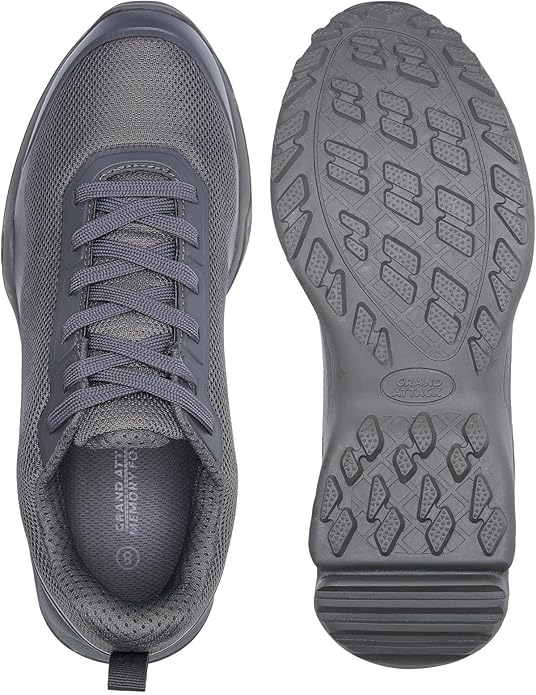 Grand Attack Men's Waterproof Hiking Shoes Lightweight Approach Trekking Comfortable Backpacking Boots Non Slip Work Shoes Outdoor Camping Travel Sneakers