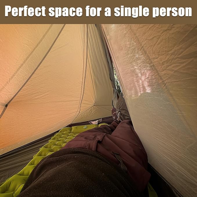 Night Cat Ultralight Tent 1 Person for Professional Backpacker Hiker 2 LBS Only Lanshan Backpacking Bivvy Ground Tent Heavy Rain Waterproof Trekking Pole Not Included