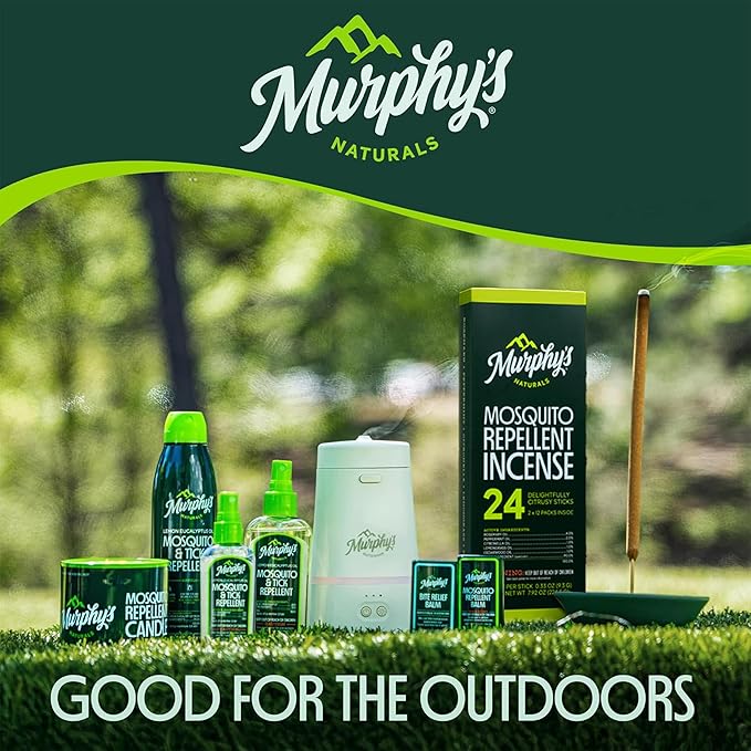 Murphy's Naturals Mosquito Repellent Balm for Outdoor Patio, Hiking, Camping, Plant-Based with Cedarwood, Lemongrass & Rosemary, 0.75 oz