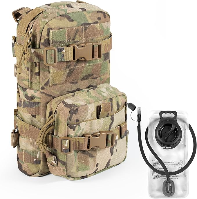 Tactical Small MOLLE Hydration Pack Outdoor Water Bladder Carrier Pack for Vest Backpack