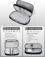 Travelkin Travel Cord Organizer, Electronic Organizer Travel Case, Cable Organizer Bag For Cords,Chargers Phone, Sd Card,Usbs