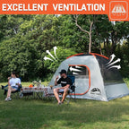 Happy Travel Camping Tent, 4/6 Person Dome Tents for Camping with Rainfly, Waterproof Clip Easy Setup Portable Family Tent with Mesh Windows, 20% More Headroom Backpacking Tents for Camping & Hiking