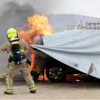 Emergency Battery Blankets for Car,Fiberglass Fire Extinguisher Blanket,Survival Safety Fire Suppression Blanket for Electric/Fuel Vehicle Accidents with Carry Bag(13.12 * 19.7)