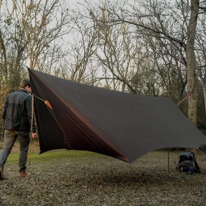 KAMMOK Kuhli Pro | Versatile Weather Shelter, (Waterproof, Durable, Portable, Camping Tarp, Hammock Tarp, Rain Cover), Granite Gray