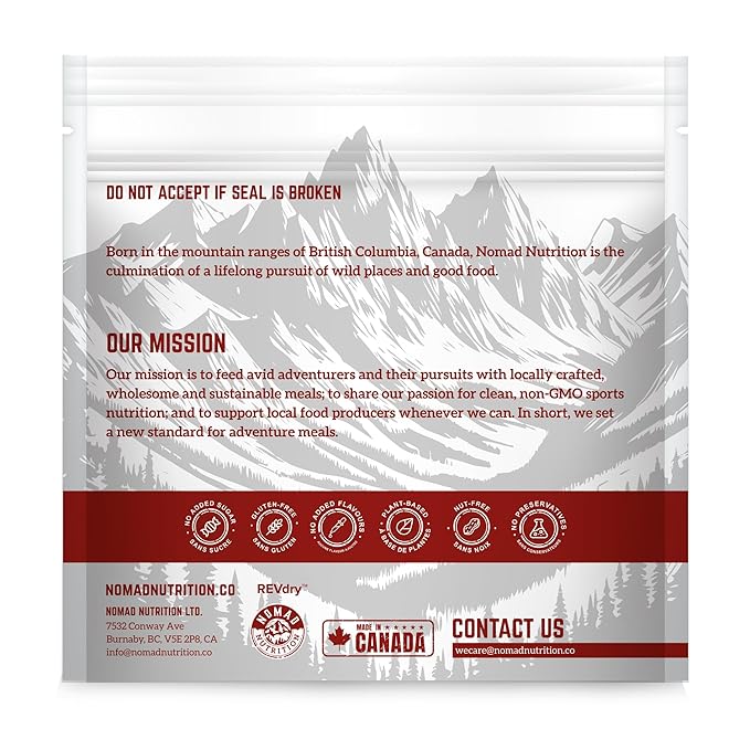 Nomad Nutrition Hungarian Goulash | Instant Freeze Dried Backpacking & Camping Food | Plant-Based, Non-GMO Hiking Meals with High-Energy, Vegan, Gluten-Free | 56g - 2 Pack