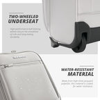 Verage Carry On Underseat Luggage with 2 Wheels & USB Port, 16 Inch Cloud Gray Wheeled Spinner Bag Carry-on Luggages for Airlines, Lightweight Suitcase Men Women, Pilots and Crew