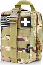 Medical Molle Pouch Tactical - 1000D Nylon First Aid Pouch, Big Capacity EMT Pouch Utility, Heavy Duty Military Grade Rip-Away Ifak Pouch for Home and Outdoor Activities（Bag Only