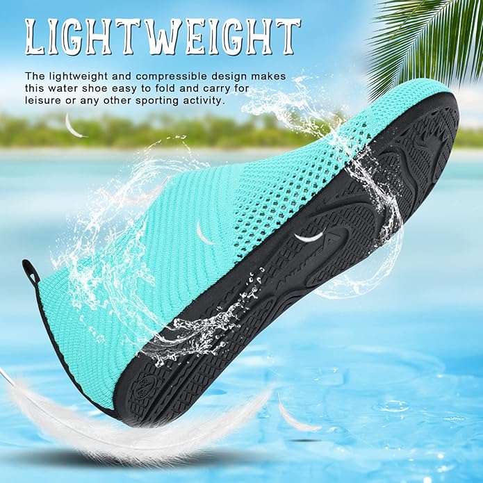 ANLUKE Womens Mens Water Shoes Barefoot Quick-Dry Aqua Socks for Beach Swim Surf Water Sport
