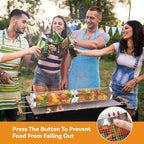 ZORMY 3pcs Rolling Grill Baskets, Grill Veggie Basket, BBQ Baskets for Grilling, Round Stainless Steel Grill Baskets for Outdoor Grill, Camping basket for Vegetables, Birthday Gifts for Men