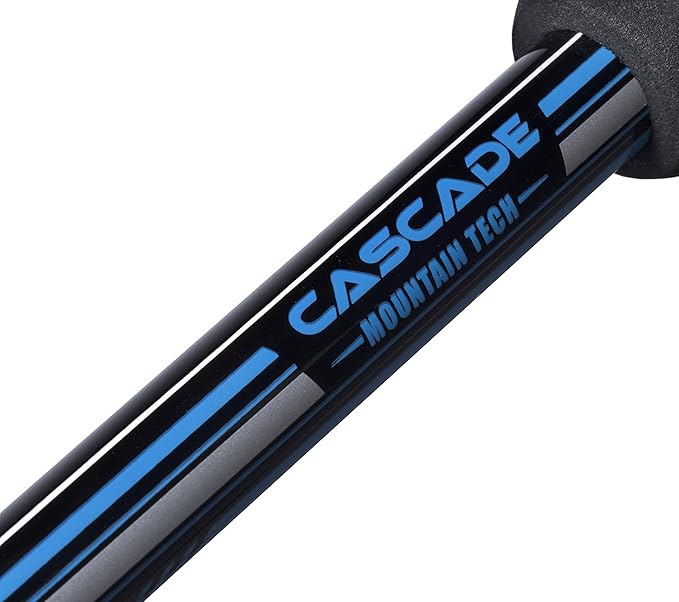 Cascade Mountain Tech Lightweight Aircraft-Grade Aluminum Trekking Poles with Extended Down Grip Plus Tip Kit
