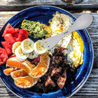 2 in 1 Titanium Spoon and Fork Combo Backpacking Utensils Lightweight Eco-Friendly Spork for Camping Backpacking Hiking Travel etc (2 Pack)