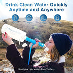 6pcs Replaceable Activated Charcoal for Water Filter Straw, Activated Carbon Filter Reduce Dirt, Microplastics, 30+ Contaminants from Water, Filter Replacement for Hiking, Camping, Travel