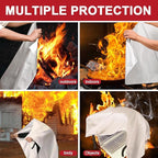 Emergency Fire Blanket for Home and Kitchen Fiberglass Fire Suppression Blanket (39''X39'') Great for School, Fireplace, Grill, Car, Office, Warehouse (4PCS)