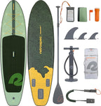 Retrospec Weekender Inflatable Stand Up Paddle Board Includes Paddle, Pump, and Accessories 10’6” Lightweight iSUP, Puncture Resistant Inflatable Paddle Board for Adults