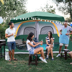 UNP 2/4/6/8 Person Tent, Portable Cabin Tent, Camping Tent 4-Person Easy Set Up, Waterproof with Top Rainfly for Outdoor Camping/Hiking