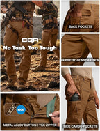 CQR Men's Tactical Pants, Water Resistant Ripstop Cargo Pants, Lightweight EDC Work Hiking Pants, Outdoor Apparel