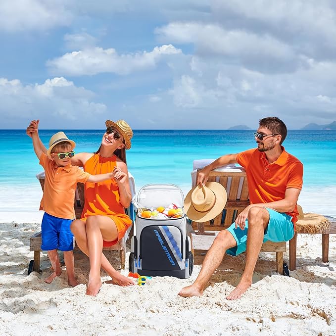 Maelstrom Backpack Cooler,36 Can Cooler Backpack,Soft Cooler Bag Insulated Leakproof,Lightweight Ice Chest Backpack,Travel Cooler Lunch Backpack for Camping,Hiking,Beach,Gray