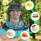 tupi Premium Mosquito Head Net Mesh, 2 Pack Bug Face Net for Fly & Mosquito Protection | Ultra Large & Long, Finest Holes for Camping, Hiking, Fishing, Gardening, Safari, Fits All Hats for Men & Women