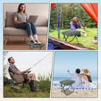 Folding Camping Stools for Adults Portable, Collapsible Stool with Carry Bag, Outdoor Chairs for Travel Walking Hiking Fishing Picnic Barbecue(Green)