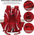 Sparklekle Military Tactical Backpack 45L 3 Day Assault Pack Waterproof Molle Hiking Rucksack for Men&Women (Red)