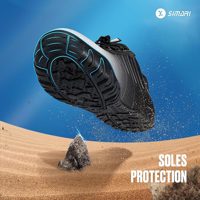 SIMARI Water Shoes for Women Men - Barefoot Quick-Dry Aqua Socks | Lightweight Swim Shoes for Surfing, Swimming, Beach Sports, Kayaking, Diving | Non-Slip Design